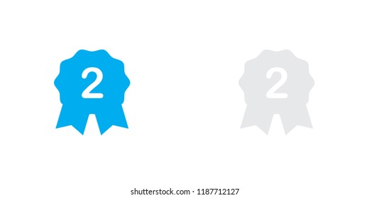 An Illustrated Icon Isolated on a Background - 2nd Place Rosette