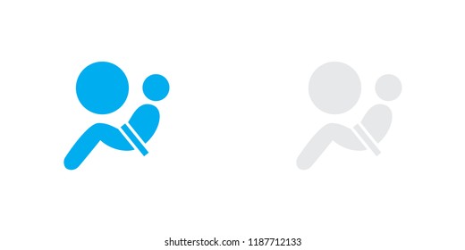An Illustrated Icon Isolated on a Background - Airbag Fault Light