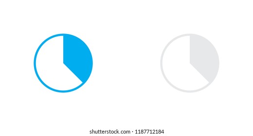 An Illustrated Icon Isolated on a Background - 37 Percent Pie Chart