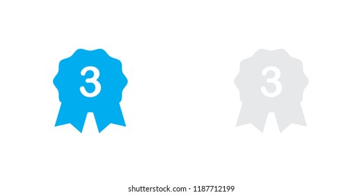 An Illustrated Icon Isolated on a Background - 3rd Place Rosette