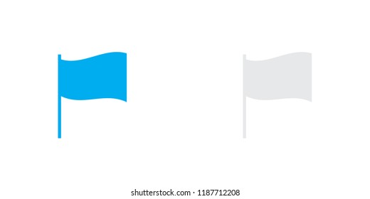 An Illustrated Icon Isolated on a Background - 3D Rectangular Waving Flag