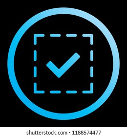 An Illustrated Icon Isolated on a Background - Squared Tick