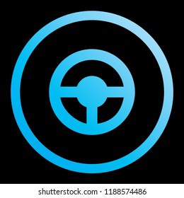 An Illustrated Icon Isolated on a Background - Steering Wheel