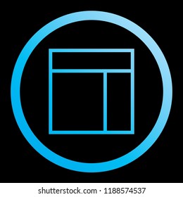 An Illustrated Icon Isolated on a Background - Web Wireframe Split Top and Left