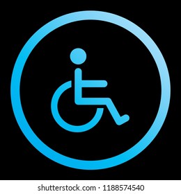 An Illustrated Icon Isolated on a Background - Wheelchair