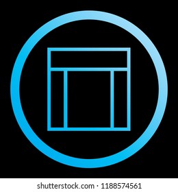 An Illustrated Icon Isolated on a Background - Web Wireframe 4 Way Split Header