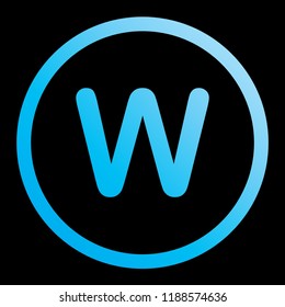 An Illustrated Icon Isolated on a Background - W