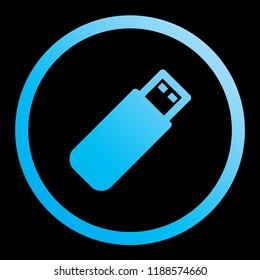An Illustrated Icon Isolated on a Background - USB Stick