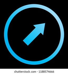 An Illustrated Icon Isolated on a Background - Upper Right Arrow
