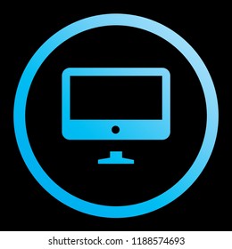 An Illustrated Icon Isolated on a Background - TV
