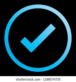 An Illustrated Icon Isolated on a Background - Tick Success