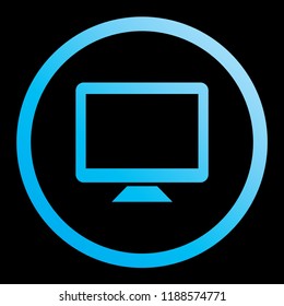An Illustrated Icon Isolated on a Background - Television