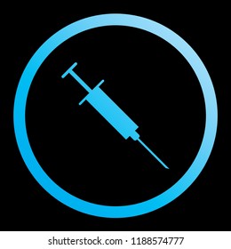 An Illustrated Icon Isolated on a Background - Syringe