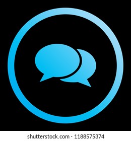 An Illustrated Icon Isolated on a Background - Round Message Bubbles