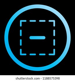 An Illustrated Icon Isolated on a Background - Squared Minus