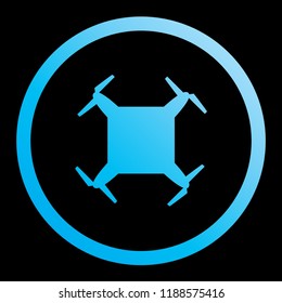 An Illustrated Icon Isolated on a Background - Square Drone