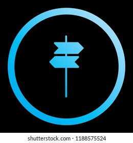 An Illustrated Icon Isolated on a Background - Sign Post Right Left