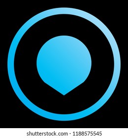An Illustrated Icon Isolated on a Background - Short Map Pointer