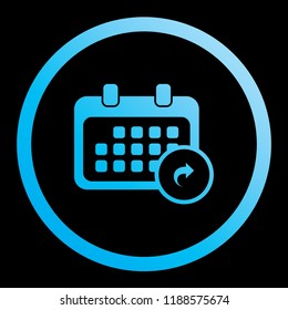 An Illustrated Icon Isolated on a Background - Rounded Calendar Share