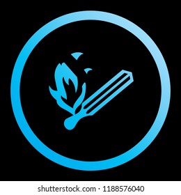 An Illustrated Icon Isolated on a Background - Match and Flame