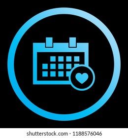 An Illustrated Icon Isolated on a Background - Square Calendar Favourite