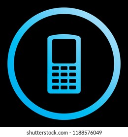 An Illustrated Icon Isolated on a Background - Mobile Phone Walkie Talkie