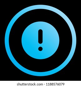 An Illustrated Icon Isolated on a Background - Round Exclamation Mark Selected