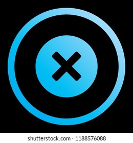 An Illustrated Icon Isolated on a Background - Round Cross Selected