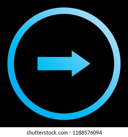 An Illustrated Icon Isolated on a Background - Right Arrow