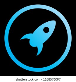 An Illustrated Icon Isolated on a Background - Rocket