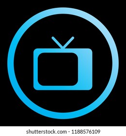 An Illustrated Icon Isolated on a Background - Retro Television