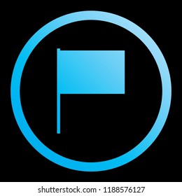 An Illustrated Icon Isolated on a Background - Rectangular Flag