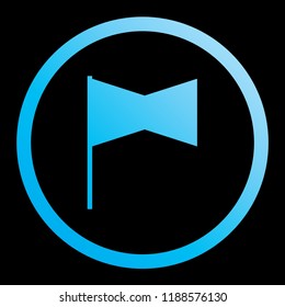 An Illustrated Icon Isolated on a Background - Rectangular Cross Flag
