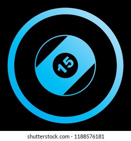 An Illustrated Icon Isolated on a Background - Pool Ball