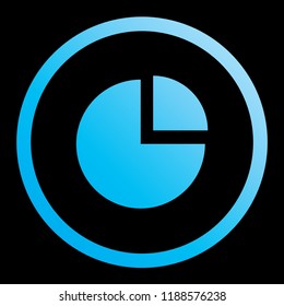 An Illustrated Icon Isolated on a Background - Pie Chart Exploded