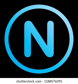 An Illustrated Icon Isolated on a Background - N