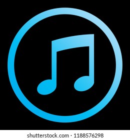 An Illustrated Icon Isolated on a Background - Musical Note