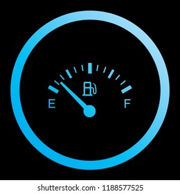 An Illustrated Icon Isolated on a Background - Petrol Guage Empty