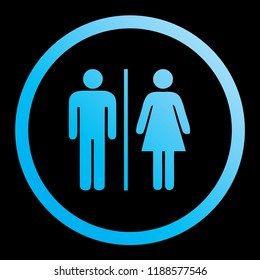 An Illustrated Icon Isolated on a Background - Male and Female
