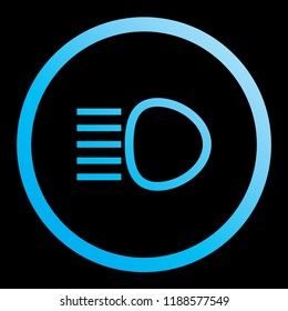 An Illustrated Icon Isolated on a Background - Main Headlights Light