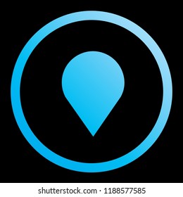 An Illustrated Icon Isolated on a Background - Long Map Pointer