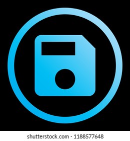An Illustrated Icon Isolated on a Background - Large Floppy Disk