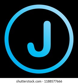 An Illustrated Icon Isolated on a Background - J
