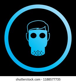An Illustrated Icon Isolated on a Background - Gas Mask