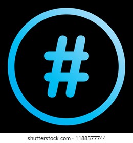 An Illustrated Icon Isolated on a Background - Hashtag