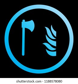 An Illustrated Icon Isolated on a Background - Fire Axe