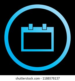 An Illustrated Icon Isolated on a Background - Empty Calendar