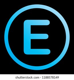 An Illustrated Icon Isolated on a Background - E