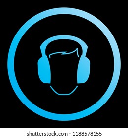 An Illustrated Icon Isolated on a Background - Ear Defenders Protection