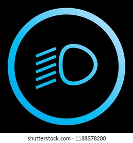 An Illustrated Icon Isolated on a Background - Dipped Headlights Light